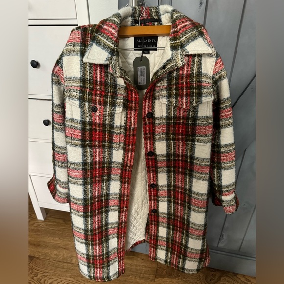 All Saints NIA Check Coat US2 - Picture 7 of 7